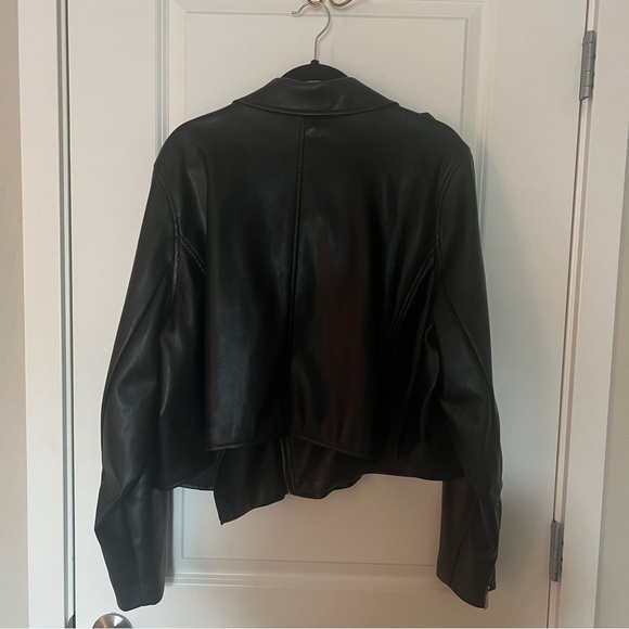 Eloquii Faux Leather Moto Jacket Size 22/24 - Picture 3 of 6